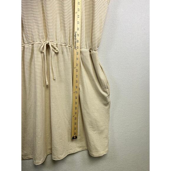A New Day Cream & Brown Stripped Comfortable Casual Dress - Picture 8 of 9